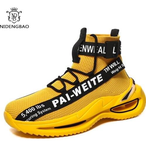 Men Shoes Thick Bottom Adult Men Sneakers Summer Breathable Knit Shoes For Men Light Casual Shoes Male Tenis Masculino Sneakers