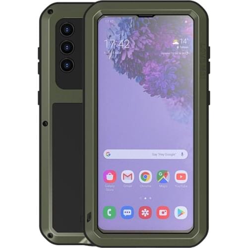 LOVE MEI Powerful Case For Samsung Galaxy S21 Ultra Metal Armor Shock Dirt Proof Phone Cases For Samsung Galaxy S21 Plus S21