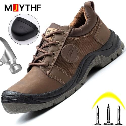 Male Indestructible Shoes Work Sneakers Men Outdoor Safety Shoes Work Boots Puncture-Proof Work Shoes Men Protective Shoes 2021