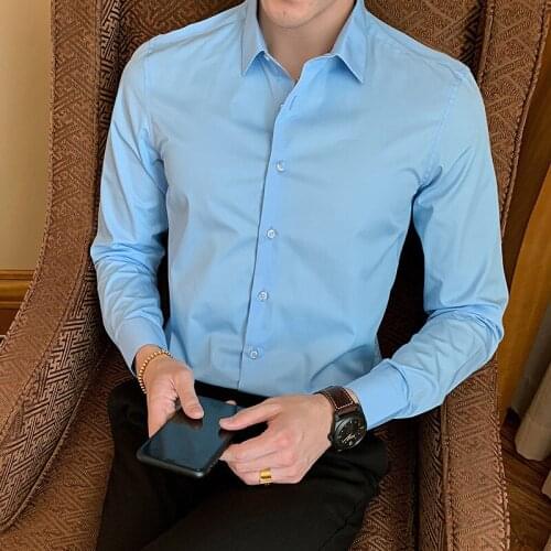 2020 New Spring Fashion Shirts Button Down Shirt Men Long Sleeve Casual Shirts Tactical Business Shirt Mens Dress Shirts