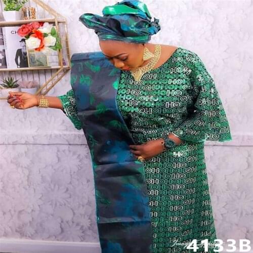 New Arrivals 2021 Green Color African Lace Fabric Fashion Handcut Organza Lace sequins Lace Fabric 5 Yards For Dress NA4133B-7