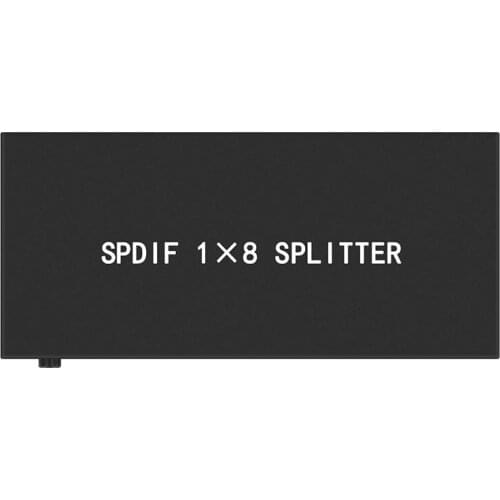 New Style SPDIF/TOSLINK Digital Optical Audio Splitter 1x8 Audio Amplifier Support DTS/Dolby With Power Adapter