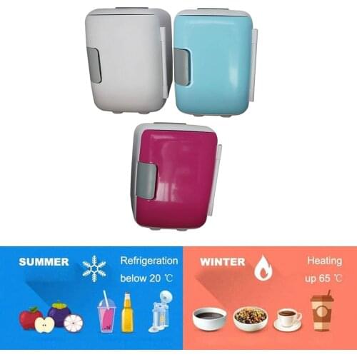 New 4 Liter Portable Compact Personal Fridge Cools & Heats Great for Bedroom Office Car Dorm Portable Makeup Skincare Fridge