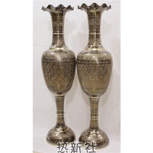 Pakistan Pakistan arts and crafts import bronze vase bronze 1m gold copper vase