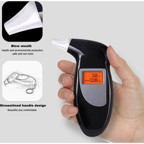 Professional Alcohol Breath Tester Breathalyzer Analyzer Detector Test Keychain Breathalyzer Breathaly Device LCD Screen