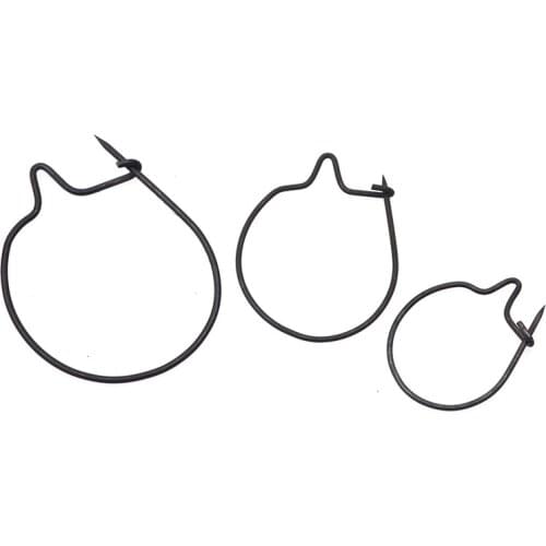 Rompin 20pcs Carp Fishing Maggots Clip Earthworm Clip Hair Rig Worm Holder Hook Carp Bait Ring Pin Lure Hooks Chod Rig Tackle