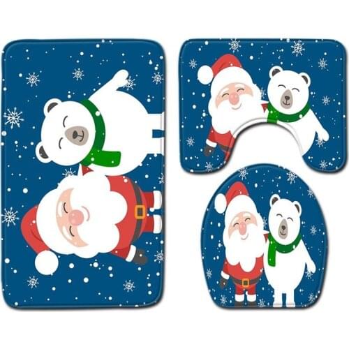 Christmas snowman pattern Floor mat Carpet Bath mat Carpet in the bathroom Toilet mat For bath For bathroom For bath Carpets Mat