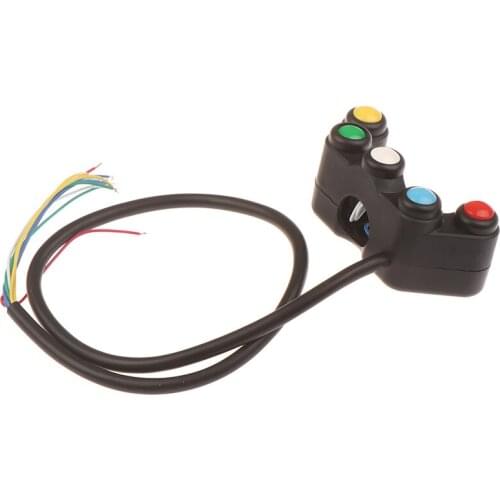 Universal 5-Button Array Motorcycle Switches Race Fishing Motorcross 22mm Send Switches Assembly Handle Bar Switch