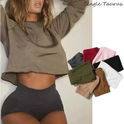 High Elasticity Skinny Short Women Push Up Tracksuit Hot Shorts High Street Chandal Mujer Casual Elastic Waist Deportivo