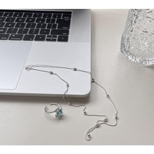 Charming 925 Sterling Silver Choker Gold Silver Chain Short Necklaces For Women Simple INS Necklace Jewelry