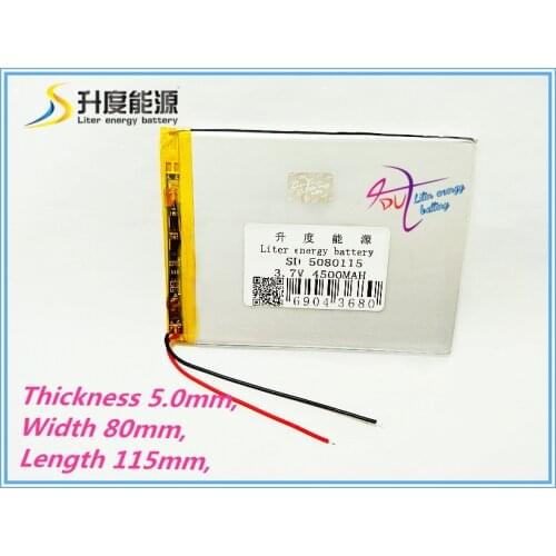 1PCS free shipping Size 0580115 3.7V 4500mah Lithium polymer Battery with Protection Board For PDA Tablet PCs Digital Product
