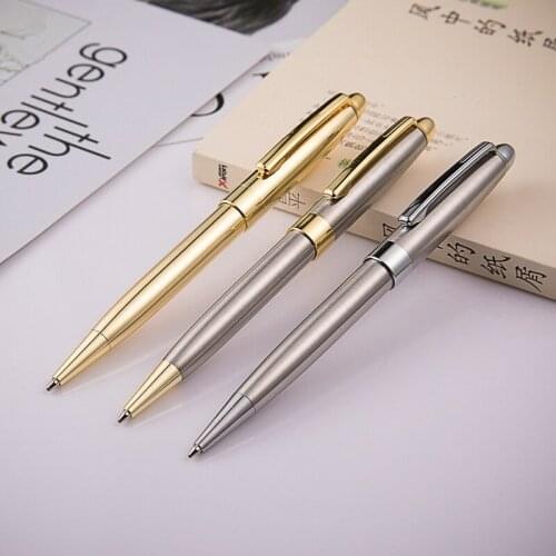 1PC Rotated Metal Ballpoint Pen Business office sign pens for Gift school writing pen students stationery supplies 03764