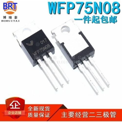 10pcs/lot Wfp75n08 75n08 TO-220 Field Effect Transistor 75a80v PN Spot