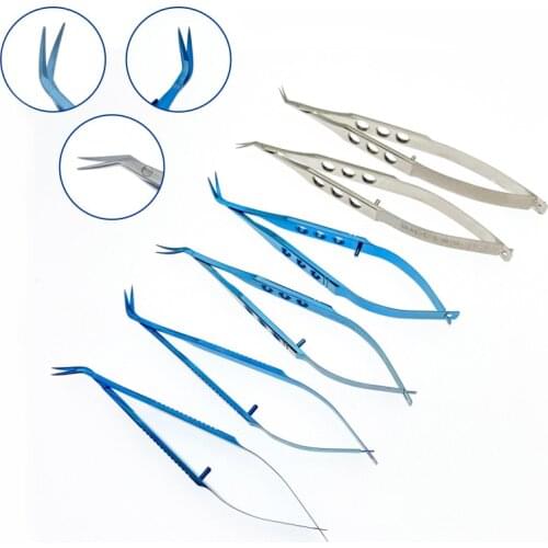 105mm Titanium Ophthalmic Castroviejo Corneal Scissors Ophthalmic Surgical Instrument