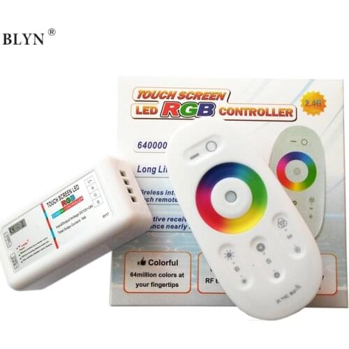 2.4G RF RGBW Controller Touch Remote 16 Million Colors Dimmer Switch DC12/24V LED Controller For 5050 3528 RGB RGBW LED Strip