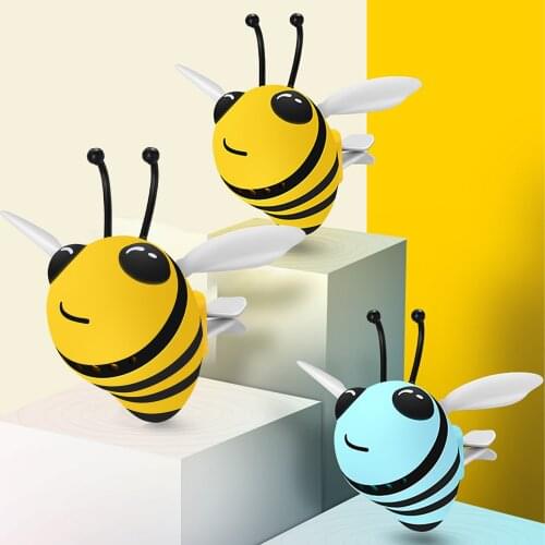 2 Pcs Cute Bee Car Air Freshener Perfume Diffuser Air Vent Clip Parfum Flavoring Fragrances Deodorant Car Interior Accessories