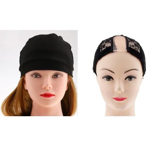 2pcs Wig Cap For Making Wigs With Adjustable Straps Breathable Mesh Weaving Hairnet Lace Cap