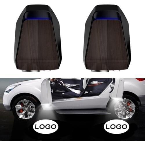 2PCS Universal Car Door Led Welcome Laser Projector Logo Ghost Shadow Night Lights Car Accessories Kits with Built-in Battery