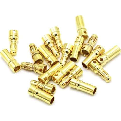20 pair 3.5mm Gold Bullet Banana Connector Plug For ESC Battery Motor