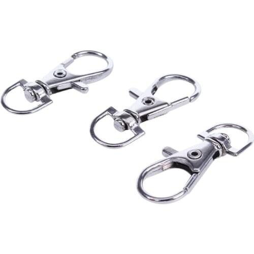 20Pcs Metal Lobster Trigger Swivel Clasp Hooks Clip Buckle Jewellery Making Arts Crafts Key Ring Keychain 35mm