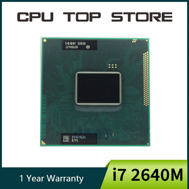 Intel Core i7-2640M 2.8GHz Dual Core 4MB CPU Laptop Processor i7 2640M SR03R