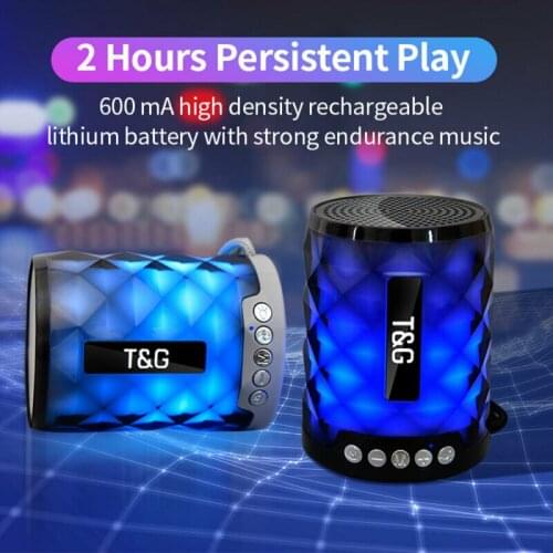 Wireless Outdoor Bluetooth Speaker Portable Bass Stereo Sound LED Colorful Show Rechargeable Mini Speaker Home TF Card Handfree