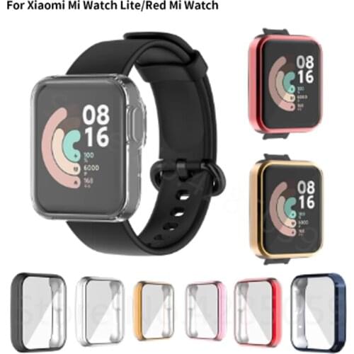 Watch Cover For Mi Watch Lite/Redmi 43.5mm 37mm Screen Protector Smart Watch Accessories For Mi Watch Redmi TPU Anti-drop Case
