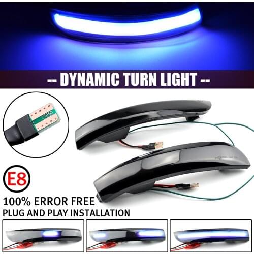 For Ford Kuga Escape EcoSport 13-18 Focus 3 MK3 SE ST RS US Dynamic Turn Signal Light LED Side Mirror Sequential Indicator