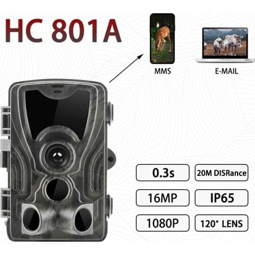 HC-801A Hunting Trail Camera 0.3s Trigger Time With Night Version Photo Traps1 6MP 1080P IP65 Wildlife Hunter Camera fotopast