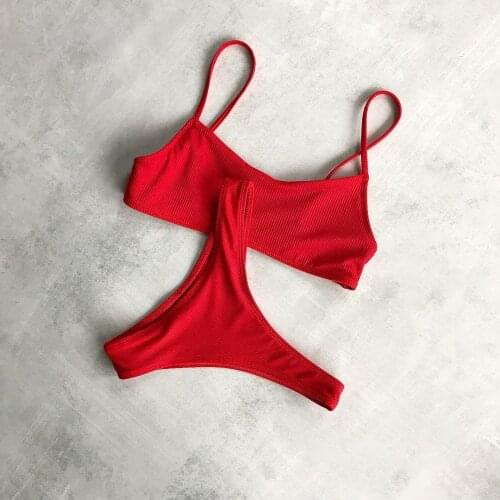 HOHL Ribbed bikini set Neon Bikini Feminino Women Push Up Padded Micro Bikini 2020 swimwear Female Thong bandeau bathing suit