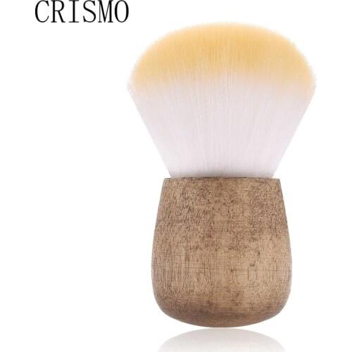 CRISMO 1PCS Mushroom Shape Makeup Brushes Set Loose Powder Foundation Wooden Handle Beauty Big Make Up Brush Cosmetic Tool