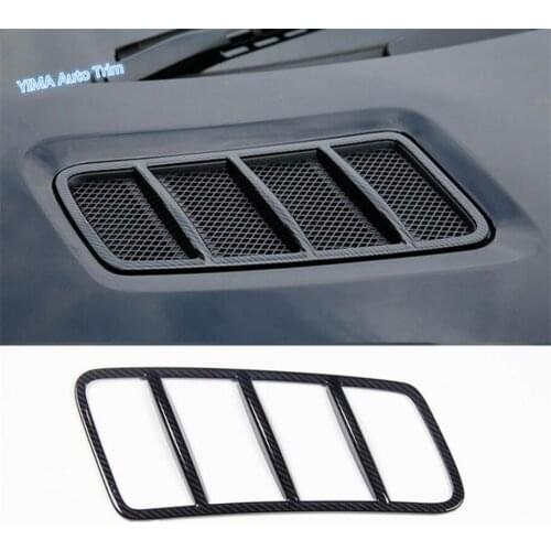 Lapetus Front Roof Hood Air Condition AC Vent Outlet Cover Trim Matt Carbon Fiber Color For Mercedes-Benz GLS 2015 2016 2017 ABS
