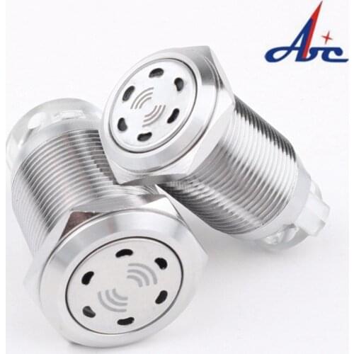 16mm Metal Buzzer 12V 24V Flash Red LED Lamp Light Screw Metal Buzzer