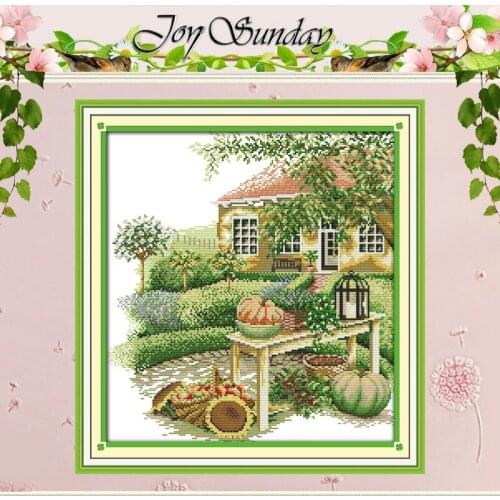 Green Home Patterns Counted Cross Stitch 11CT 14CT Cross Stitch Set Wholesale Scenery Cross-stitch Kit Embroidery Needlework