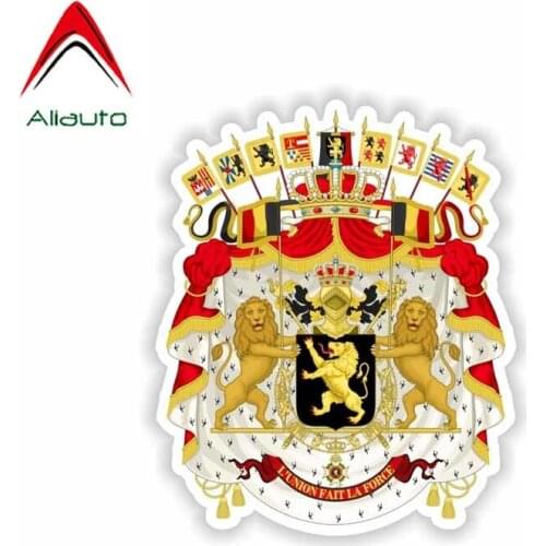 Aliauto Personality Car Sticker Belgian Coat of Arms Accessories Vinyl Decal Cover Scratches for Volkswagen Peugeot,12cm*10cm