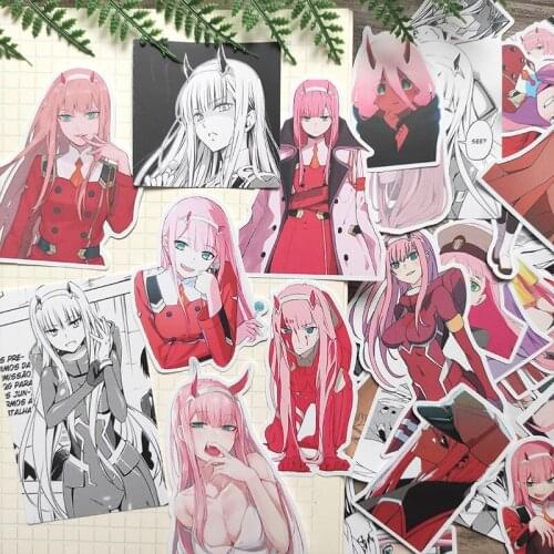 50pcs/1pack Darling In The Franxx Stickers Crafts Scrapbooking Stickers Book Student Label Decorative Sticker Stationery