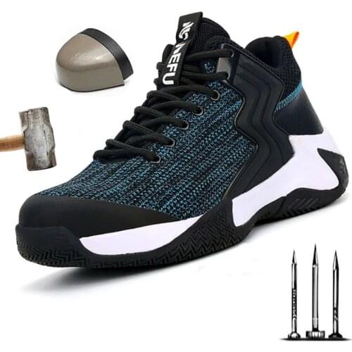 New Mens Anti Smashing And Anti Piercing Safety Shoes Outdoor Portable Breathable Wear-Resistant Work Shoes Safety Boots