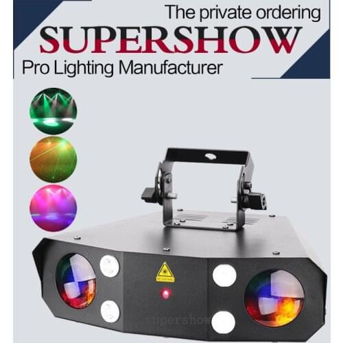 Super hot stage equipment two eyes LED laser+strobe light for Disco Dance halls Bars KTV Nightclub Wedding Family Party