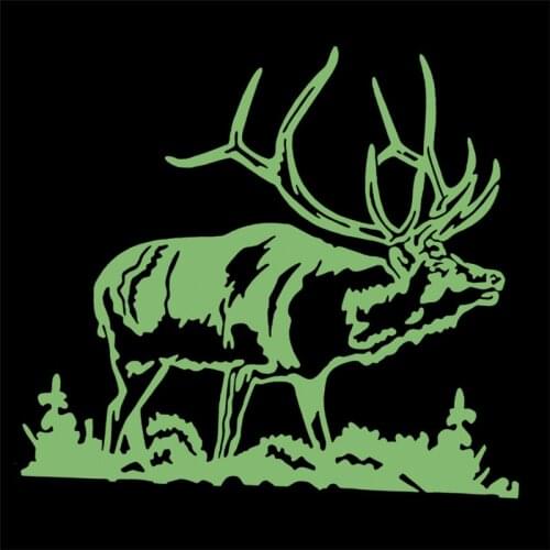Deer Animal Patches for Clothing Luminous Badge Heat transfer printing Noctilucent Patch Clothes DIY Fluorescence Stickers Gifts
