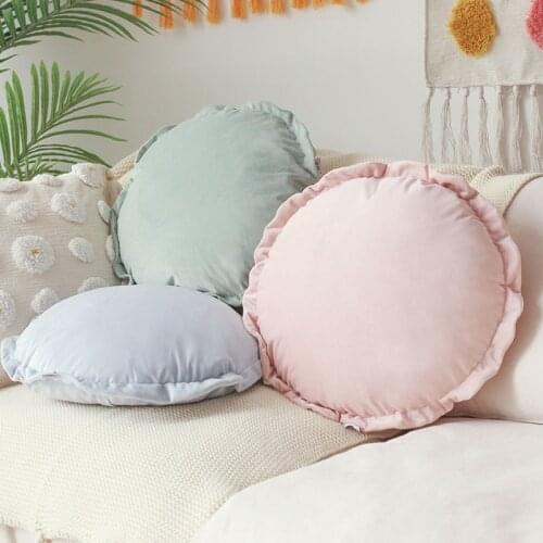 Lovely Round Cushion Cover Throw PillowCase For Safa Bedroom Home Decor Pink Pillow Covers Decorative Round Cushion Cover