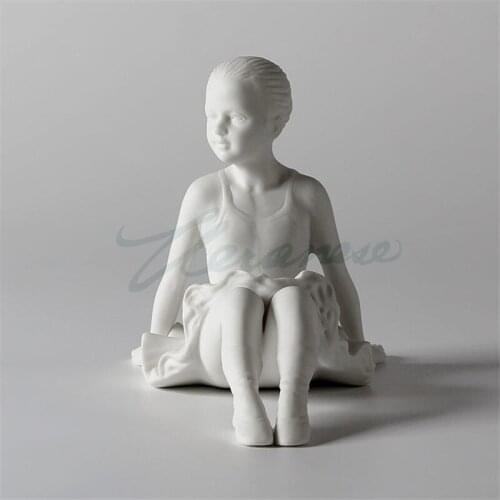 SIMPLE MODERN CERAMICS SCRUB BALLET TEENAGE GIRL ART SCULPTURE FIGURE STATUE CRAFT DECORATIONS FOR HOME BIRTHDAY GIFT R3382