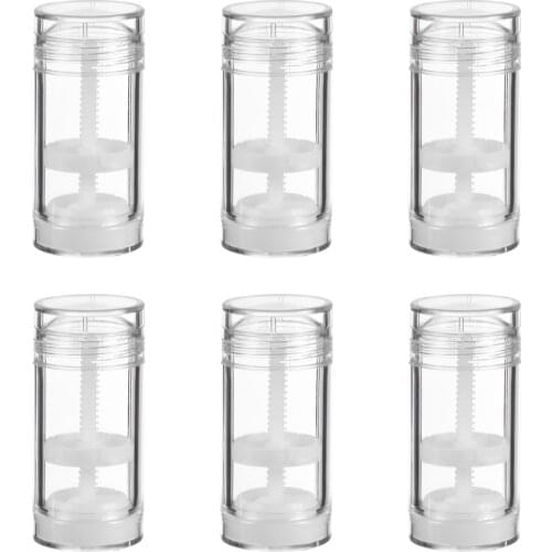 6Pcs 50ml Empty Deodorant Containers Plastic Twist-Up Refillable Storage Bottles