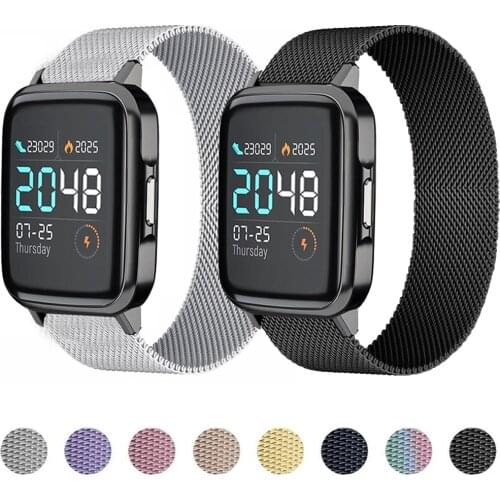 Milanese Loop Strap For Xiaomi Haylou LS02 Smart Watch Band Stainless Steel 20MM Wristband For Amazfit Bip S/Bip Lite U Pro GTS