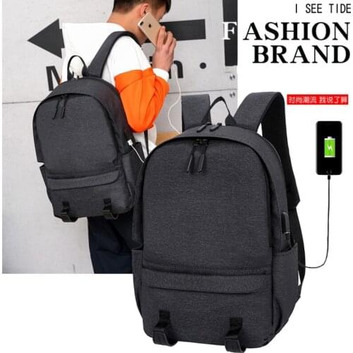 New 15 Inch Nylon Waterproof Laptop Backpack Trendy Mens Backpacks College Student Usb Daily Bags Large Capacity Travel Bagpack