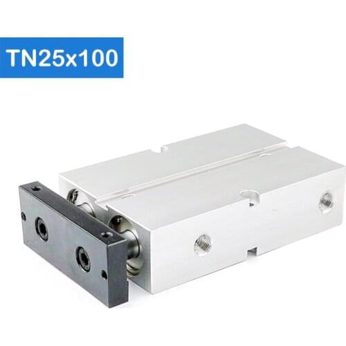 TN25*100-S Free shipping 25mm Bore 100mm Stroke Compact Air Cylinders TN25X100-S Dual Action Air Pneumatic Cylinder