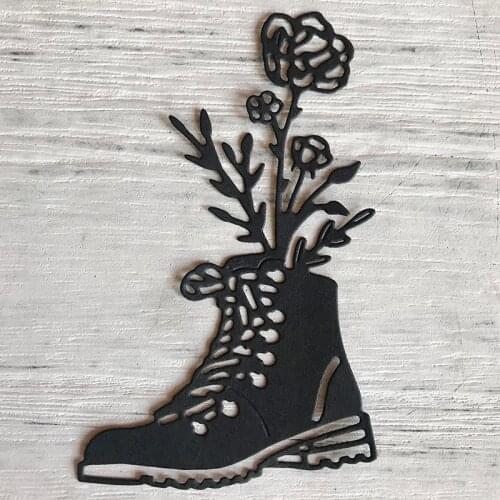 TOP EXPRESSION Flower Shoes Cutting Dies Stencils Scrapbooking Embossing DIY Crafts Paper Cards Album Decor Metal Dies Cut