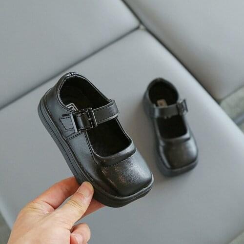Girls Leather Shoes Kids Vintage Square-toe Princess Shoes Baby Soft Singler Shoes Children Toddlers Spring Autumn New G49