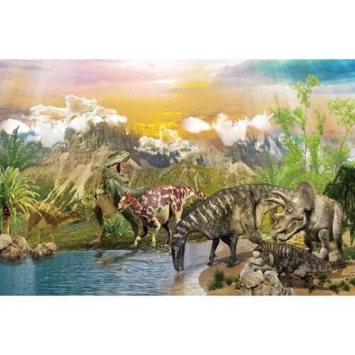 Mountain Virgin Forest Jungle Dinosaur Baby Boy Birthday Party Backdrop Vinyl Photography Background For Photo Studio Photophone