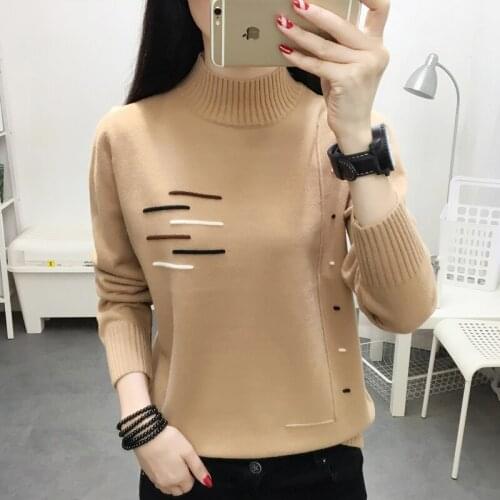 Turtleneck render unlined upper garment to ms by autumn/winter 2021, the new hot style western style easy wear sweaters