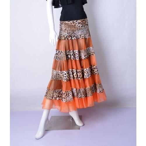 Exotic dance ballroom dance modern dance Jianse large swing double pendulum exercises modern dance skirt S12008